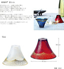 Toyo-Sasaki Glass 東洋佐佐木玻璃 - 富士山招福杯 金箔配色 清酒玻璃杯|赤富士白富士|木盒包裝|日本製 - SHOPTAKE 生活雜貨