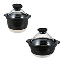 Hario - 萬古燒蛋形飯釜｜GOHANGAMA Glass Lid Rice Cooker｜2024年全新版本｜GNR-150-B-W/GNR-200-B-W