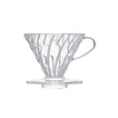Hario - V60 透明 手冲咖啡樹脂濾杯 1-2/1-4 杯 Plastic Coffee Dripper 附V60量匙｜VD-01T｜VD-02T - SHOPTAKE 生活雜貨