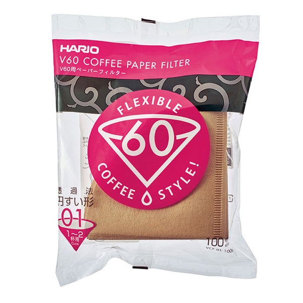 Hario V60 無漂白咖啡濾紙 1-2杯份量 VCF-01丨100張 - SHOPTAKE 生活雜貨