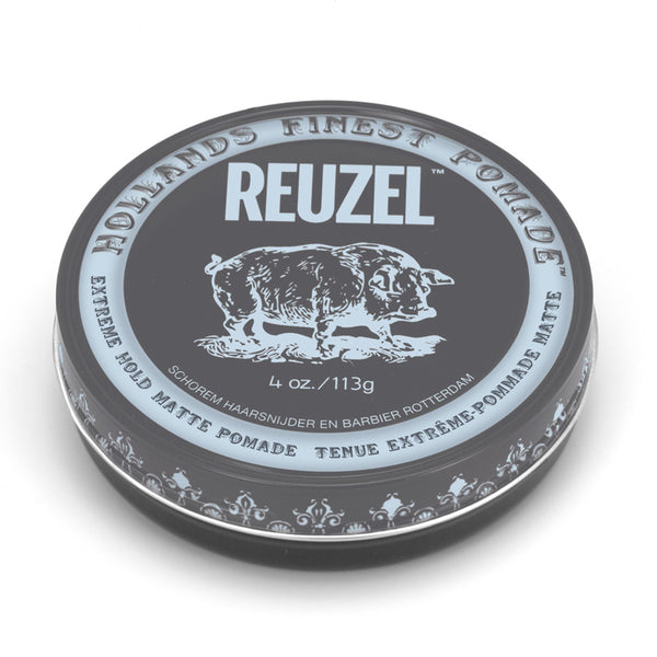 Reuzel - Extreme Hold Matte Pomade 灰豬 啞色及強力定型 4oz - SHOPTAKE 生活雜貨