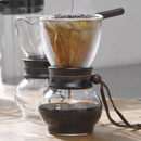 Hario - 法蘭絨濾布 玻璃手沖咖啡壺組 Wood Neck Drip Pot (3-4杯) DPW-3 - SHOPTAKE 生活雜貨