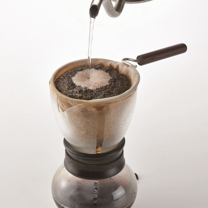 Hario - 法蘭絨濾布 玻璃手沖咖啡壺組 Wood Neck Drip Pot (3-4杯) DPW-3 - SHOPTAKE 生活雜貨