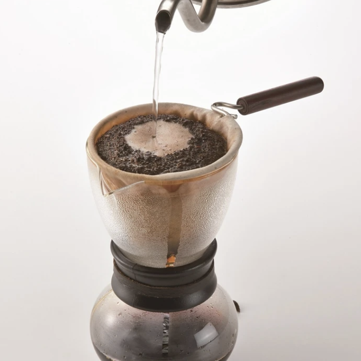 Hario - 法蘭絨濾布 玻璃手沖咖啡壺組 Wood Neck Drip Pot (1-2杯) DPW-1 - SHOPTAKE 生活雜貨