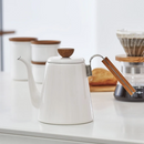 Hario - Bona 琺瑯細口手沖壺 Drip Kettle (800ml) ｜BDK-80-W - SHOPTAKE 生活雜貨