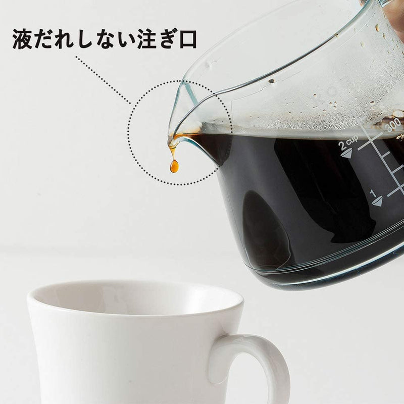 Kogu 珈啡考具 - 透明樹脂咖啡壺400ml｜防破裂｜輕量｜日本製 - SHOPTAKE 生活雜貨