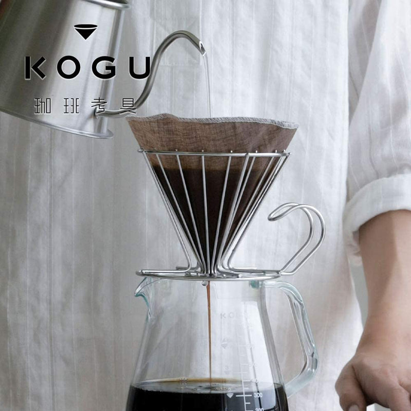 Kogu 珈啡考具 - 不鏽鋼濾杯 2-6杯｜V60及扇形濾紙皆可｜日本製 - SHOPTAKE 生活雜貨