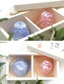 Toyo-Sasaki Glass 東洋佐佐木玻璃 - 富士山招福杯 清酒玻璃杯｜青富士赤富士｜木盒包裝｜日本製 - SHOPTAKE 生活雜貨