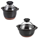 Hario - 萬古燒蛋形飯釜｜GOHANGAMA Glass Lid Rice Cooker｜GNR-150-B/GNR-200-B - SHOPTAKE 生活雜貨
