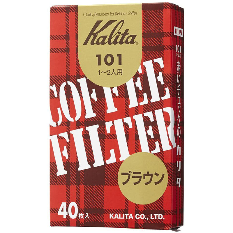 Kalita - 101系列 無漂白咖啡濾紙40張｜1-2人用｜