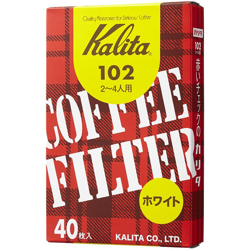 Kalita - 102系列 漂白咖啡濾紙40張｜2-4人用｜