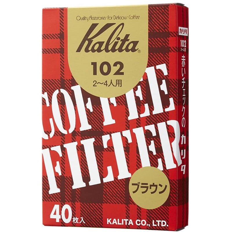 Kalita - 102系列 無漂白咖啡濾紙40張｜2-4人用｜