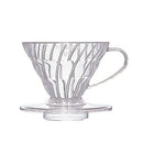 Hario - V60 透明 手冲咖啡樹脂濾杯 1-2/1-4 杯 Plastic Coffee Dripper 附V60量匙｜VD-01T｜VD-02T - SHOPTAKE 生活雜貨