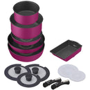 Iris Ohyama - 鑽石塗層IH對應廚具套裝｜可拆式手柄｜深鍋及平底鑊｜13件裝 - SHOPTAKE 生活雜貨